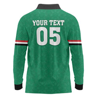 Custom Iraq Football Long Sleeve Polo Shirt Go Champions - Wonder Print Shop