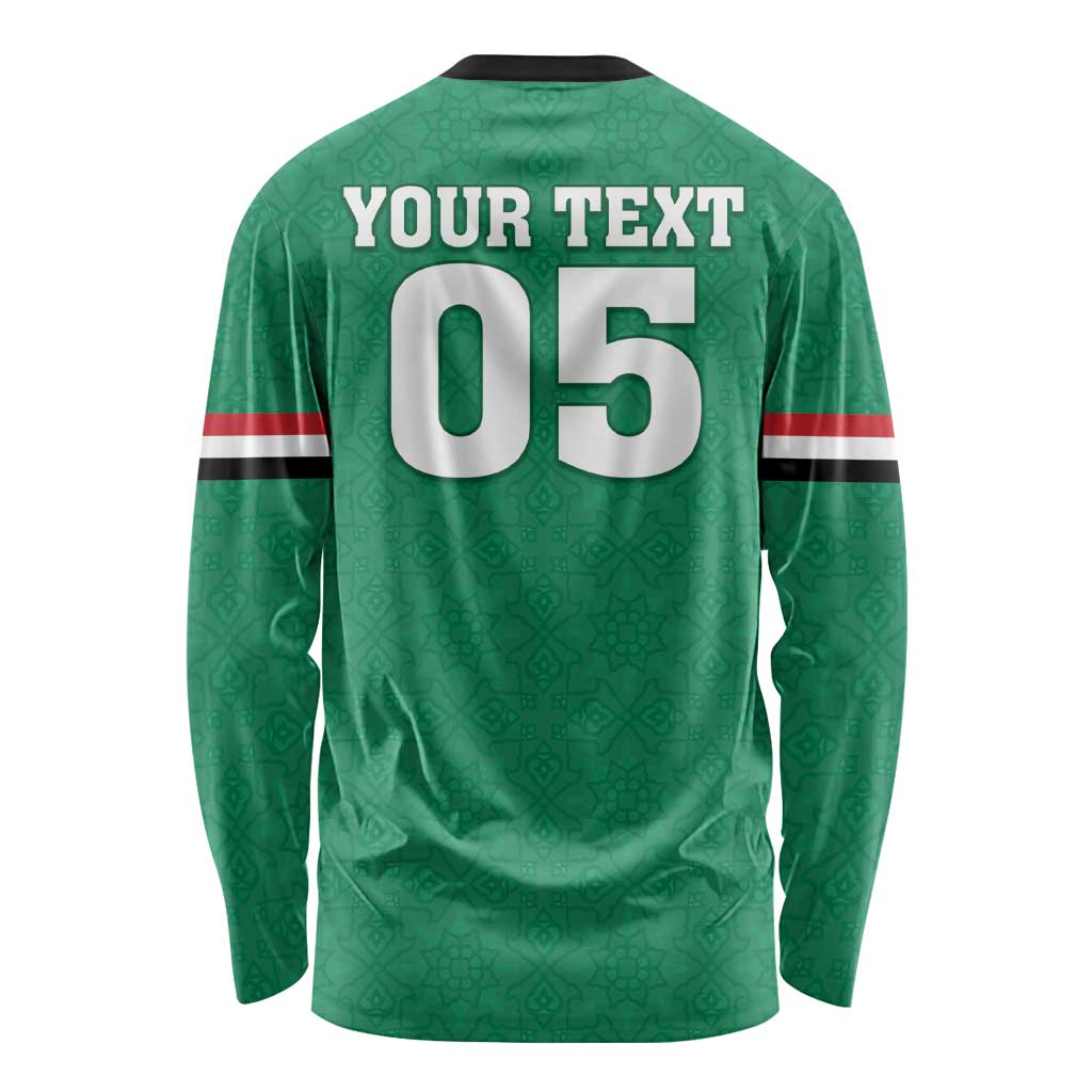 Custom Iraq Football Long Sleeve Shirt Go Champions - Wonder Print Shop