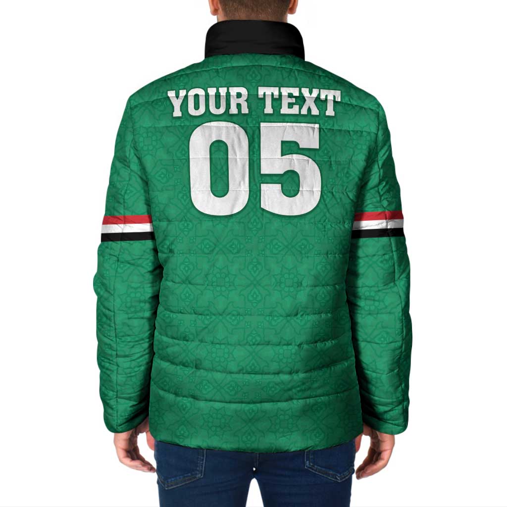 Custom Iraq Football Padded Jacket Go Champions - Wonder Print Shop