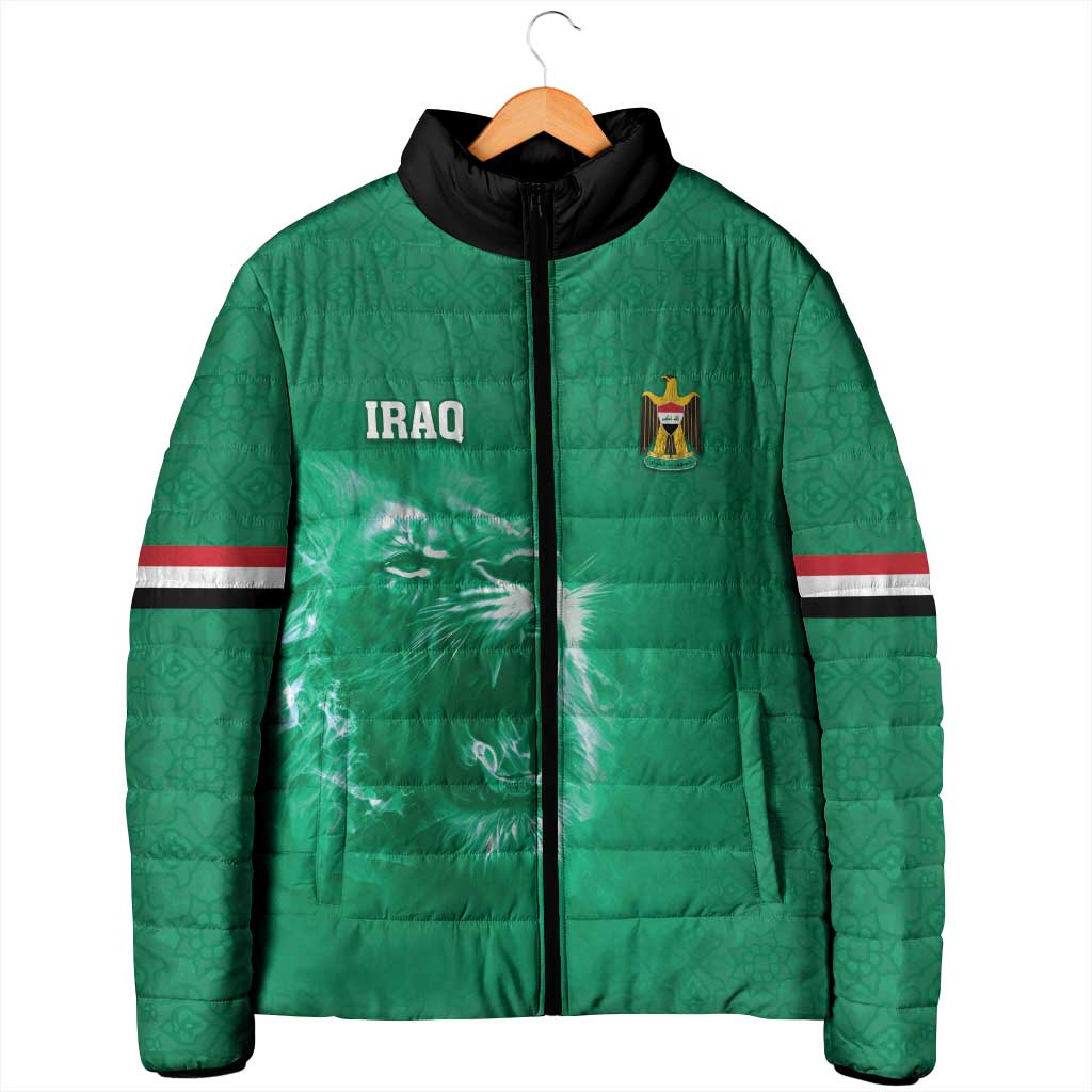 Custom Iraq Football Padded Jacket Go Champions - Wonder Print Shop