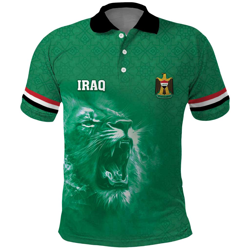 Custom Iraq Football Polo Shirt Go Champions - Wonder Print Shop