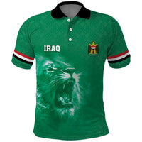 Custom Iraq Football Polo Shirt Go Champions - Wonder Print Shop