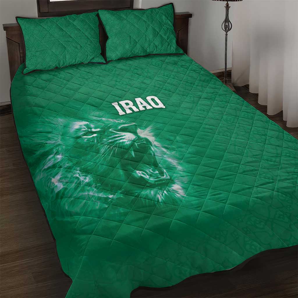 Iraq Football Quilt Bed Set Go Champions - Wonder Print Shop