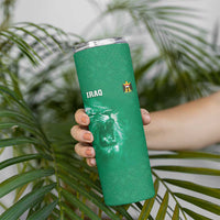 Custom Iraq Football Skinny Tumbler Go Champions - Wonder Print Shop