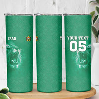 Custom Iraq Football Skinny Tumbler Go Champions - Wonder Print Shop