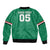 Custom Iraq Football Sleeve Zip Bomber Jacket Go Champions - Wonder Print Shop