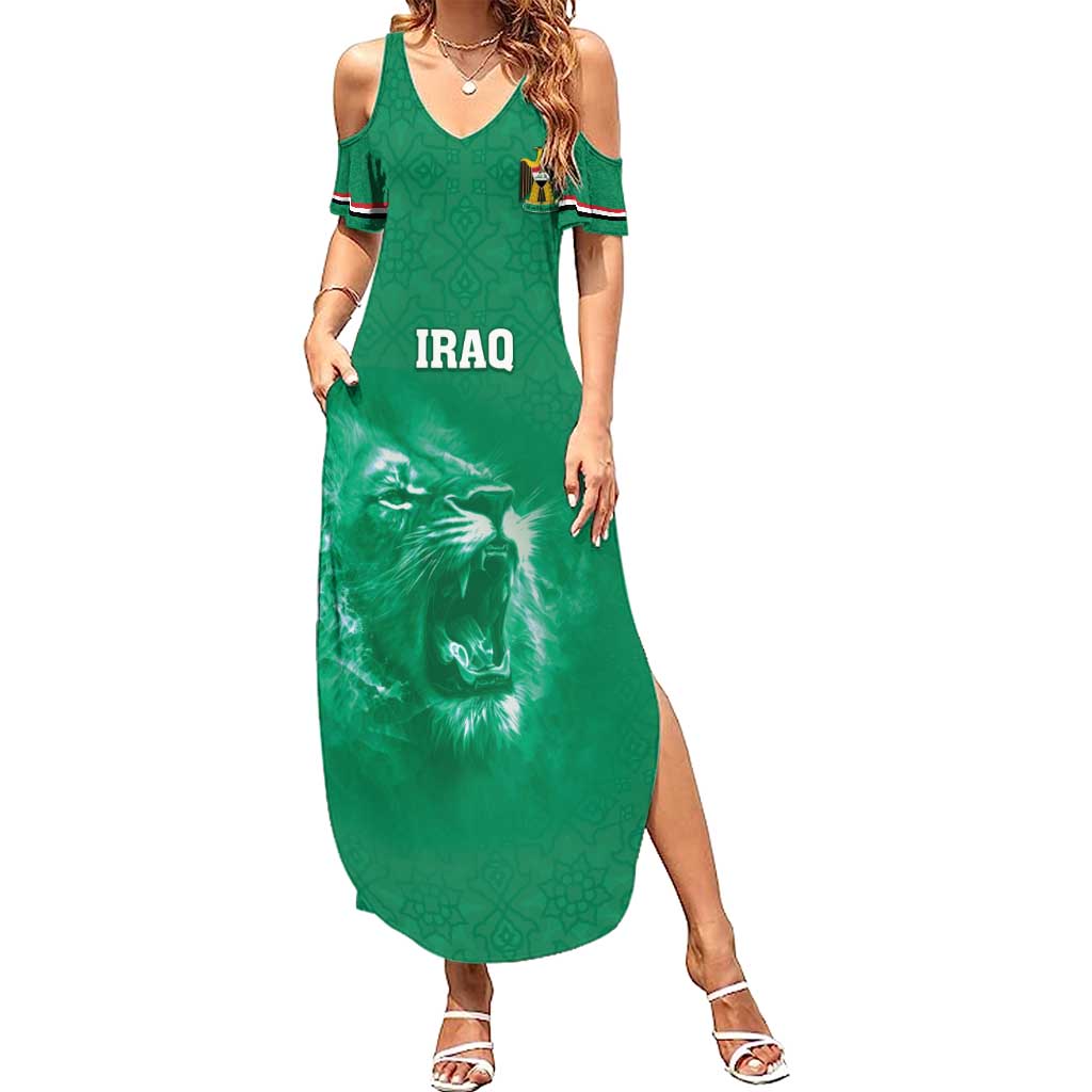 Custom Iraq Football Summer Maxi Dress Go Champions - Wonder Print Shop