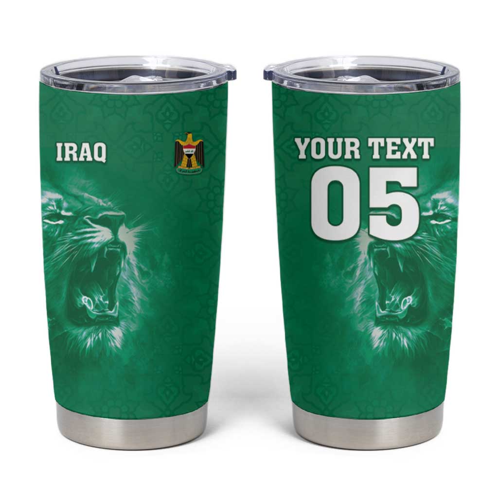 Custom Iraq Football Tumbler Cup Go Champions - Wonder Print Shop