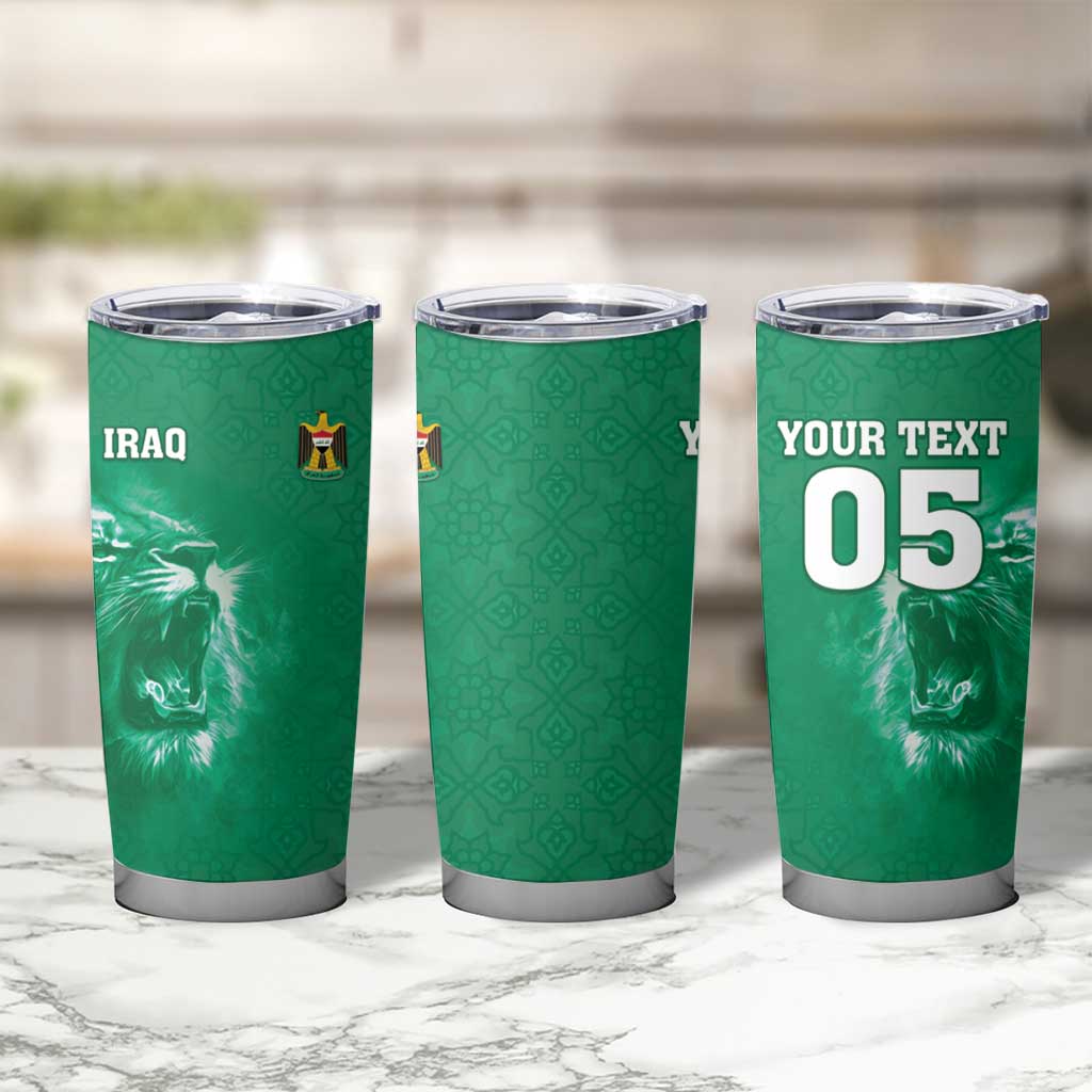 Custom Iraq Football Tumbler Cup Go Champions - Wonder Print Shop