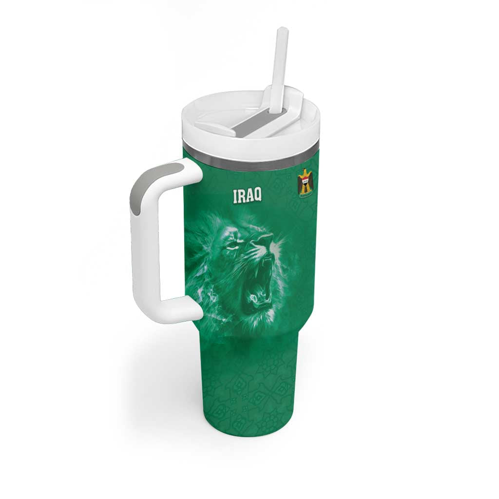 Custom Iraq Football Tumbler With Handle Go Champions - Wonder Print Shop