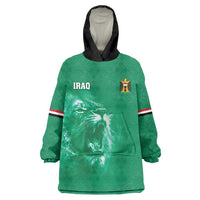 Custom Iraq Football Wearable Blanket Hoodie Go Champions - Wonder Print Shop
