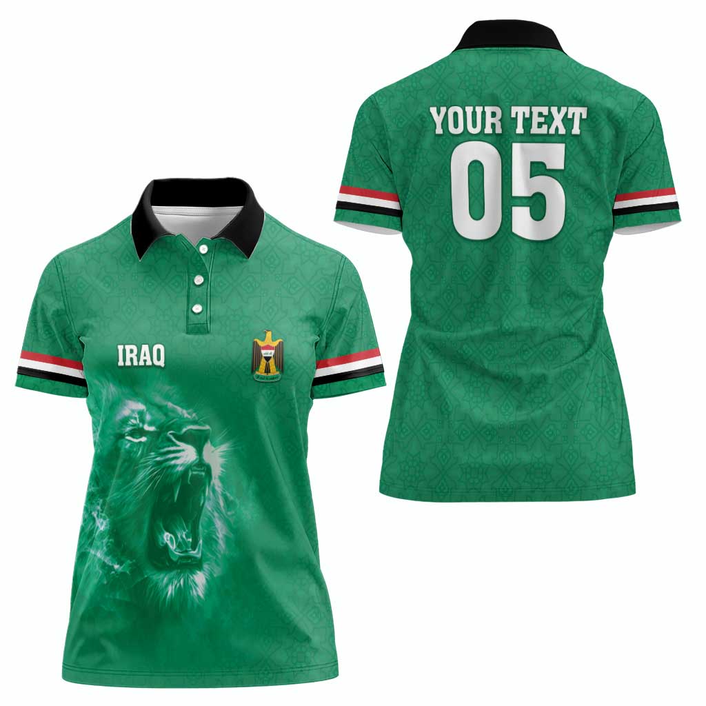 Custom Iraq Football Women Polo Shirt Go Champions - Wonder Print Shop
