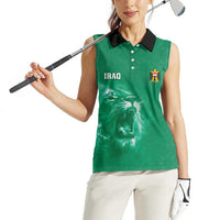 Custom Iraq Football Women Sleeveless Polo Shirt Go Champions - Wonder Print Shop