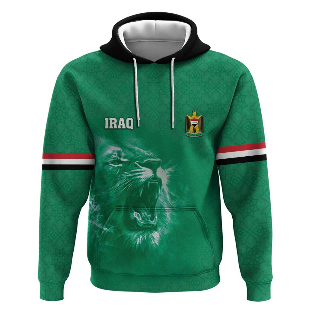 Custom Iraq Football Zip Hoodie Go Champions - Wonder Print Shop