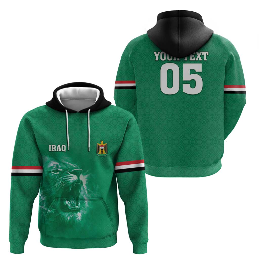 Custom Iraq Football Zip Hoodie Go Champions - Wonder Print Shop