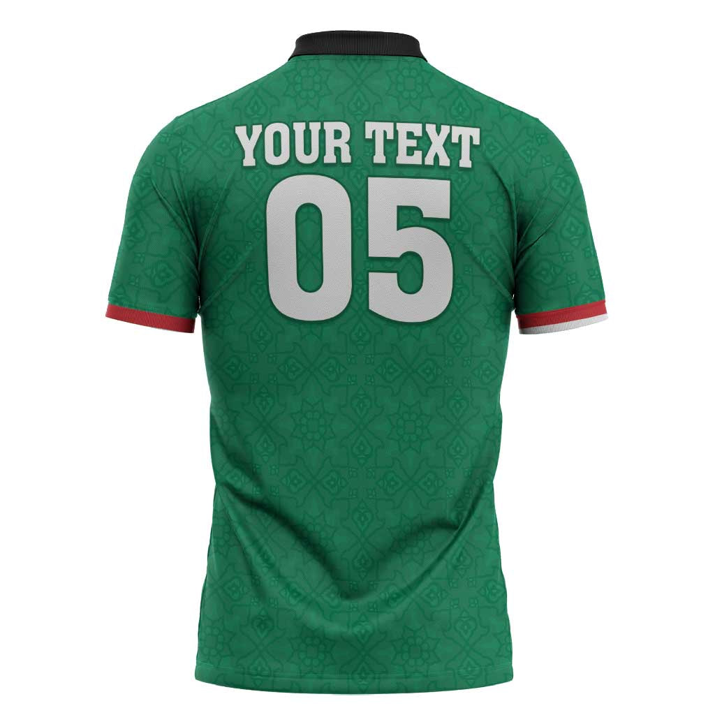 Custom Iraq Football Zipper Polo Shirt Go Champions - Wonder Print Shop