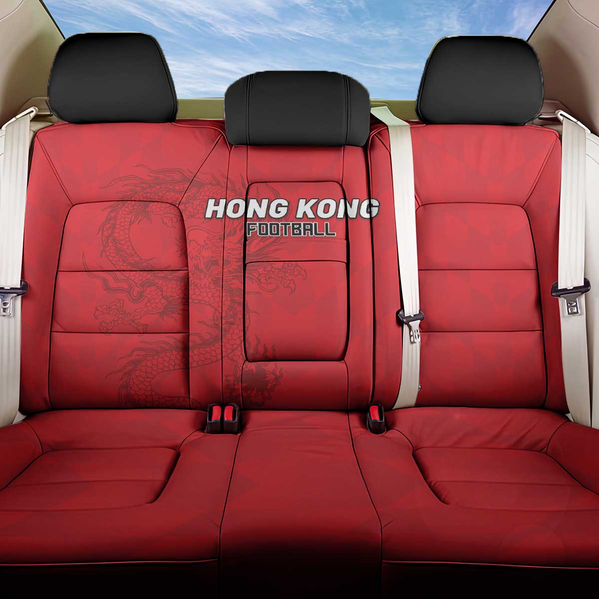Hong Kong Football Back Car Seat Cover Go Champions - Wonder Print Shop