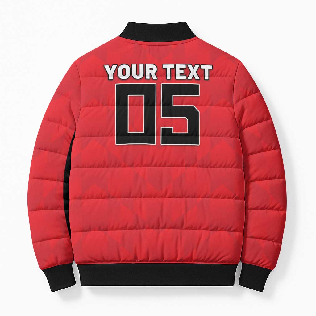 Custom Hong Kong Football Bomber Puffer Jacket Go Champions - Wonder Print Shop