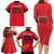 Custom Hong Kong Football Family Matching Long Sleeve Bodycon Dress and Hawaiian Shirt Go Champions - Wonder Print Shop