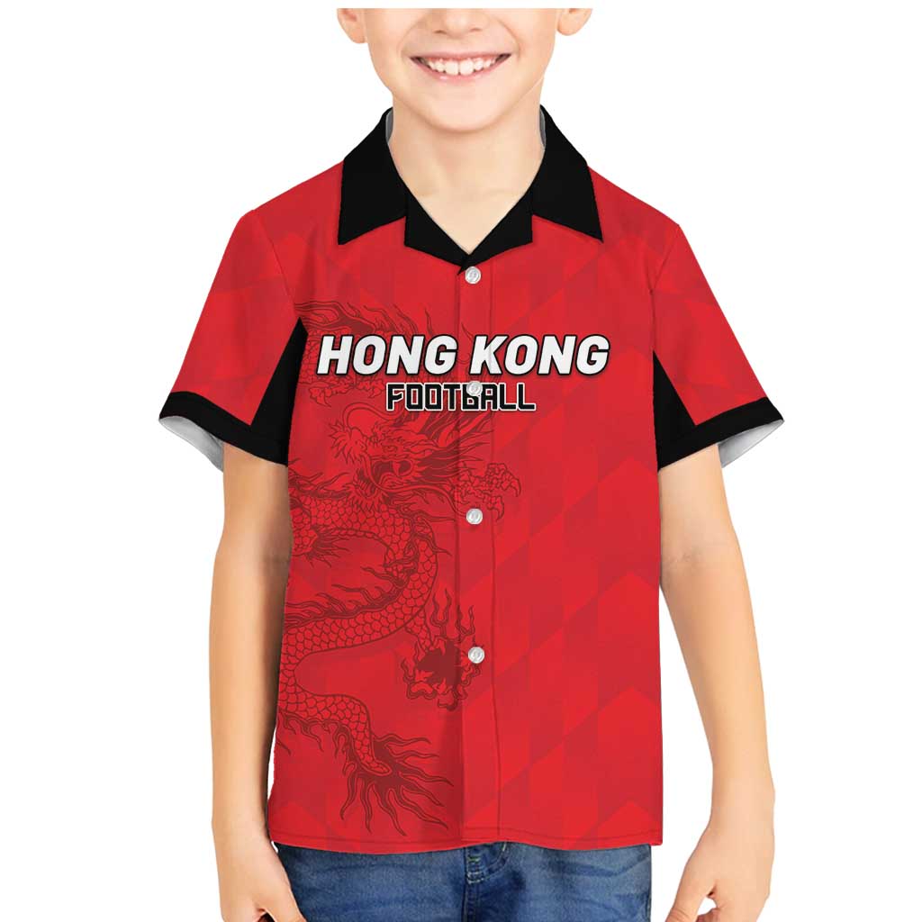 Custom Hong Kong Football Family Matching Mermaid Dress and Hawaiian Shirt Go Champions - Wonder Print Shop