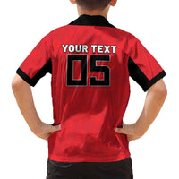 Custom Hong Kong Football Family Matching Off The Shoulder Long Sleeve Dress and Hawaiian Shirt Go Champions - Wonder Print Shop