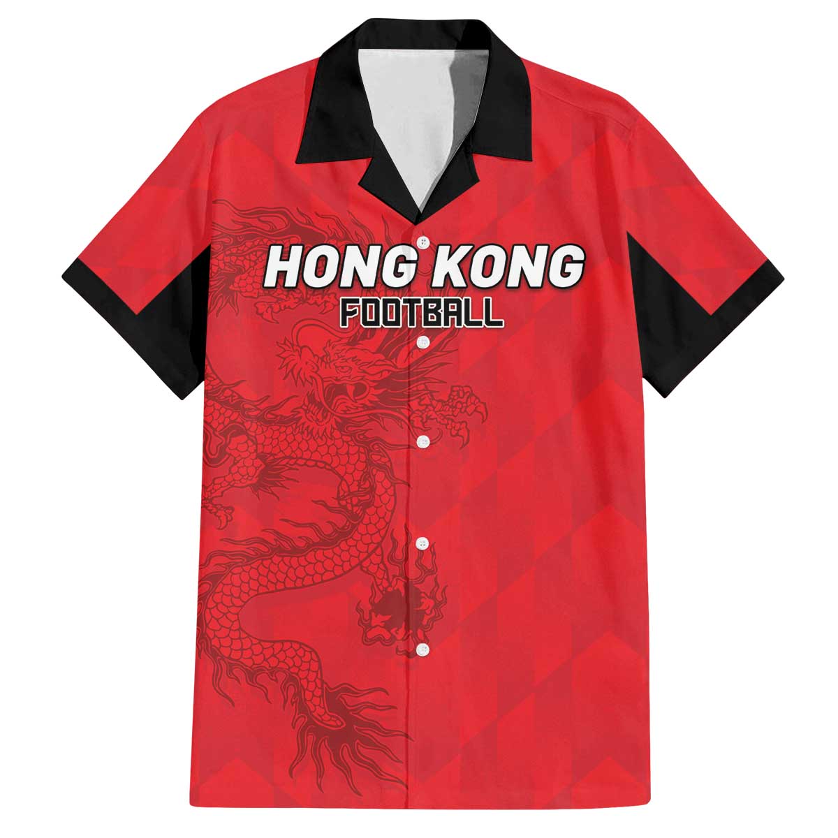 Custom Hong Kong Football Family Matching Off The Shoulder Long Sleeve Dress and Hawaiian Shirt Go Champions - Wonder Print Shop
