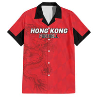 Custom Hong Kong Football Family Matching Off The Shoulder Long Sleeve Dress and Hawaiian Shirt Go Champions - Wonder Print Shop