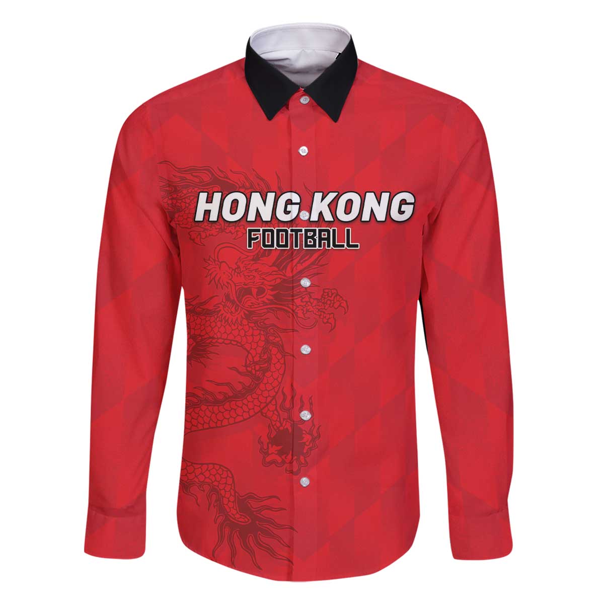 Custom Hong Kong Football Family Matching Off The Shoulder Long Sleeve Dress and Hawaiian Shirt Go Champions - Wonder Print Shop