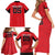Custom Hong Kong Football Family Matching Short Sleeve Bodycon Dress and Hawaiian Shirt Go Champions - Wonder Print Shop