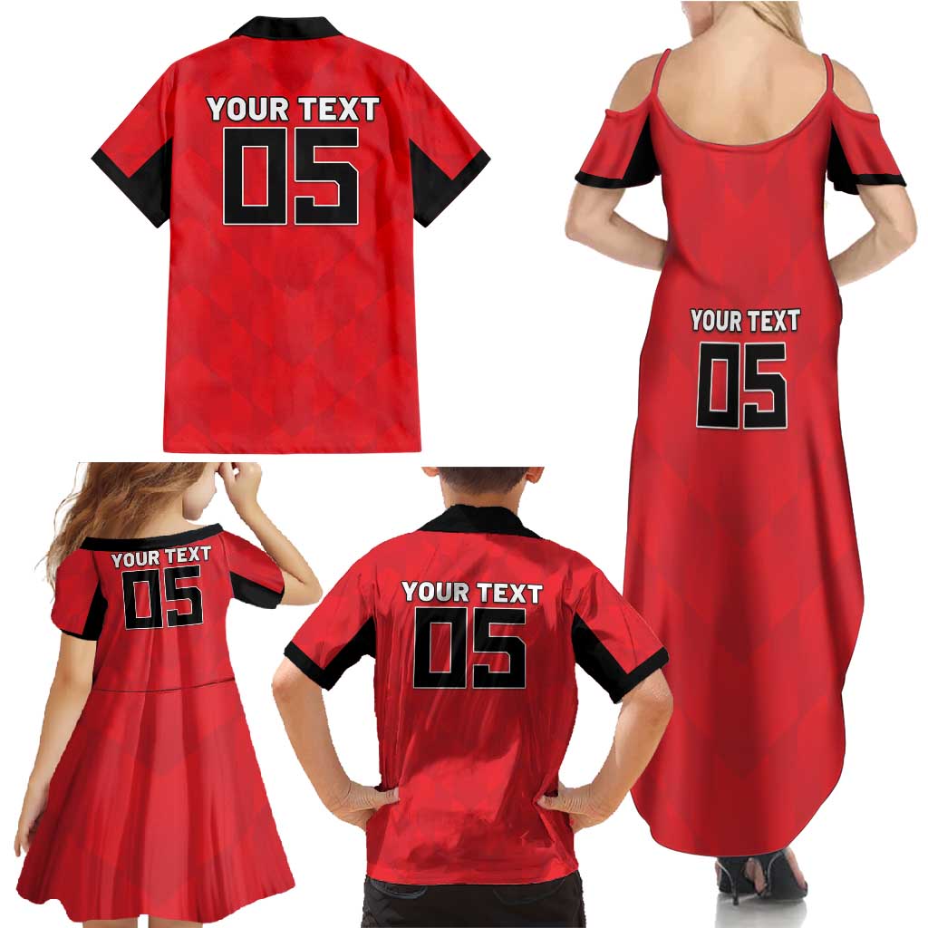 Custom Hong Kong Football Family Matching Summer Maxi Dress and Hawaiian Shirt Go Champions - Wonder Print Shop