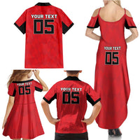 Custom Hong Kong Football Family Matching Summer Maxi Dress and Hawaiian Shirt Go Champions - Wonder Print Shop
