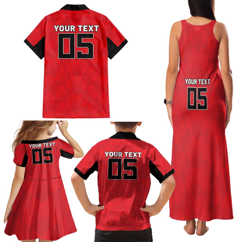 Custom Hong Kong Football Family Matching Tank Maxi Dress and Hawaiian Shirt Go Champions - Wonder Print Shop