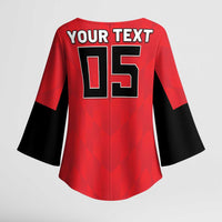 Custom Hong Kong Football Kimono Sleeve Blouse Go Champions - Wonder Print Shop