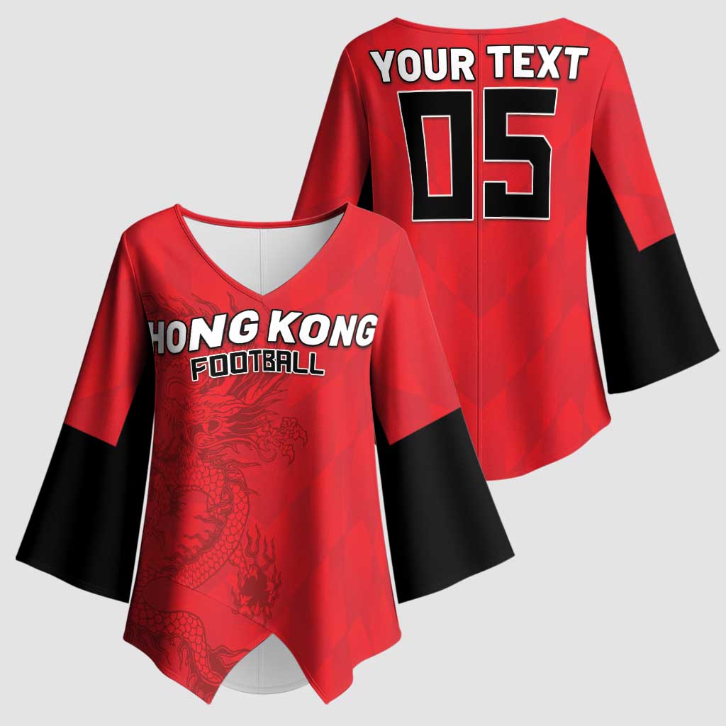 Custom Hong Kong Football Kimono Sleeve Blouse Go Champions - Wonder Print Shop
