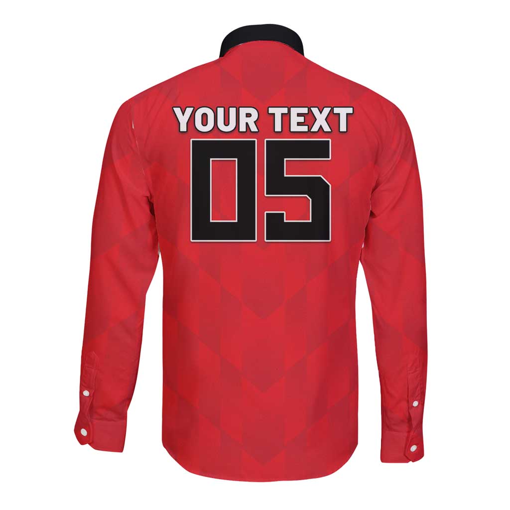 Custom Hong Kong Football Long Sleeve Button Shirt Go Champions - Wonder Print Shop