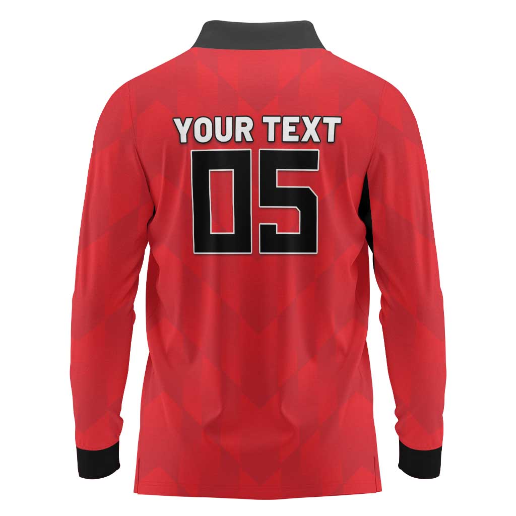 Custom Hong Kong Football Long Sleeve Polo Shirt Go Champions - Wonder Print Shop