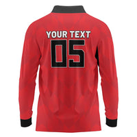 Custom Hong Kong Football Long Sleeve Polo Shirt Go Champions - Wonder Print Shop