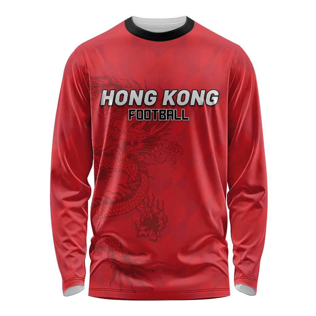 Custom Hong Kong Football Long Sleeve Shirt Go Champions - Wonder Print Shop
