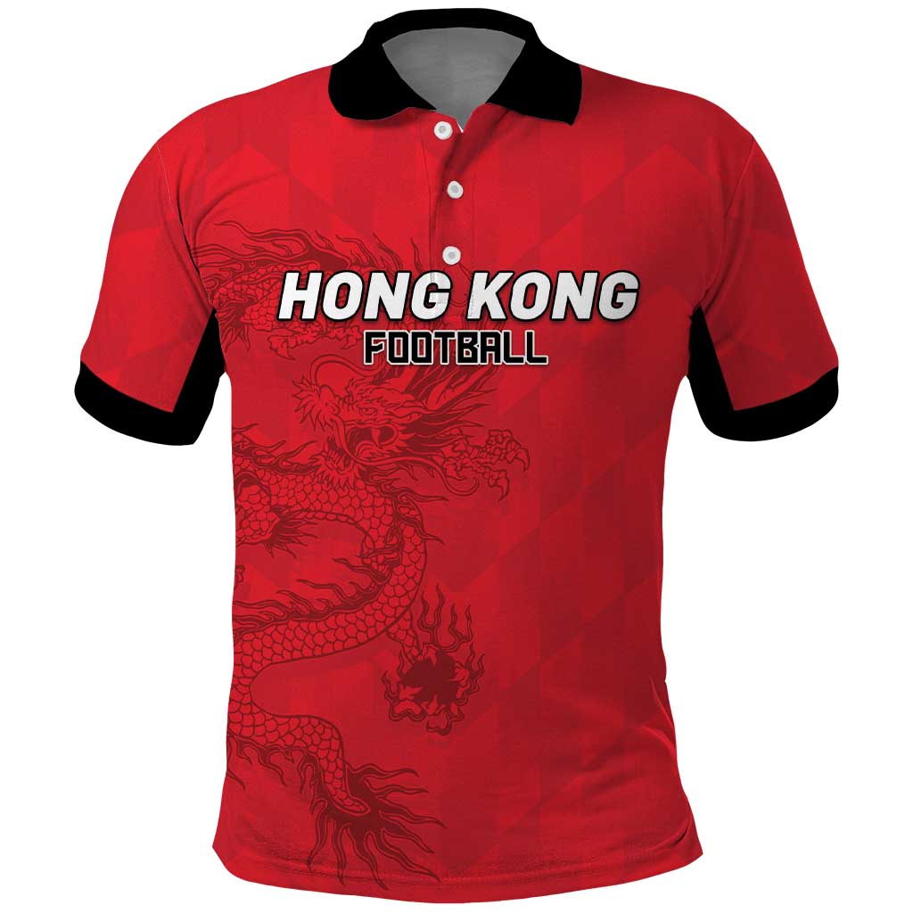 Custom Hong Kong Football Polo Shirt Go Champions - Wonder Print Shop