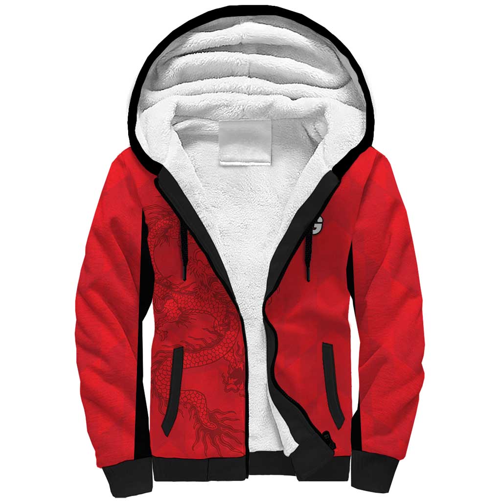 Custom Hong Kong Football Sherpa Hoodie Go Champions - Wonder Print Shop