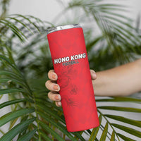 Custom Hong Kong Football Skinny Tumbler Go Champions - Wonder Print Shop