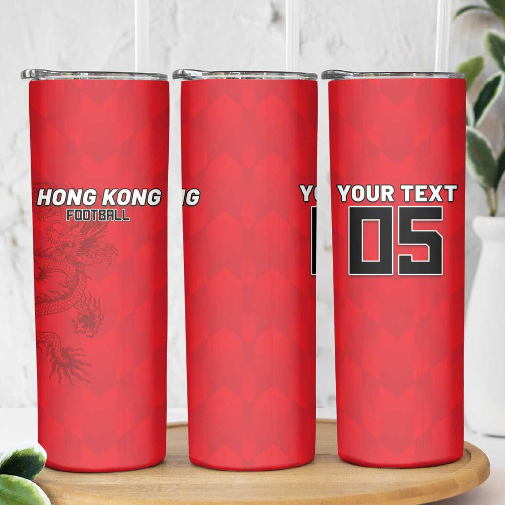 Custom Hong Kong Football Skinny Tumbler Go Champions - Wonder Print Shop