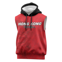 Custom Hong Kong Football Sleeveless Hoodie Go Champions - Wonder Print Shop