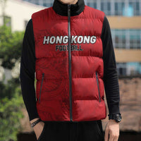 Custom Hong Kong Football Sleeveless Puffer Jacket Go Champions - Wonder Print Shop