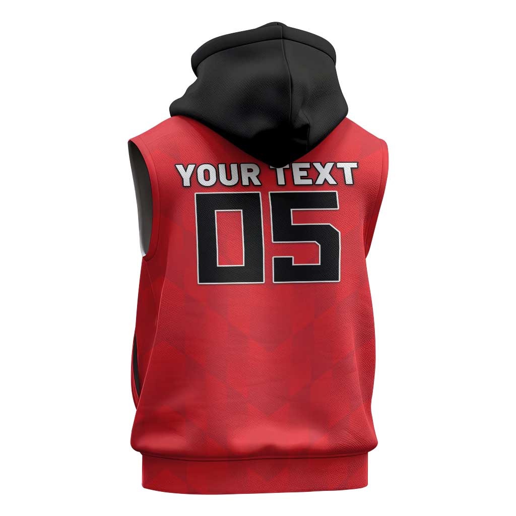 Custom Hong Kong Football Sleeveless Zip Hoodie Go Champions - Wonder Print Shop