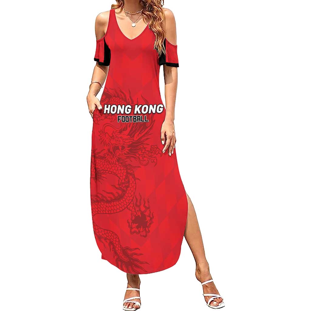 Custom Hong Kong Football Summer Maxi Dress Go Champions - Wonder Print Shop