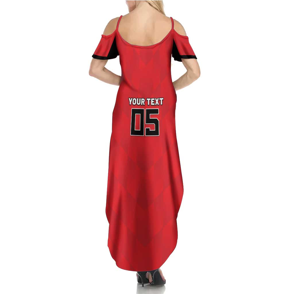 Custom Hong Kong Football Summer Maxi Dress Go Champions - Wonder Print Shop