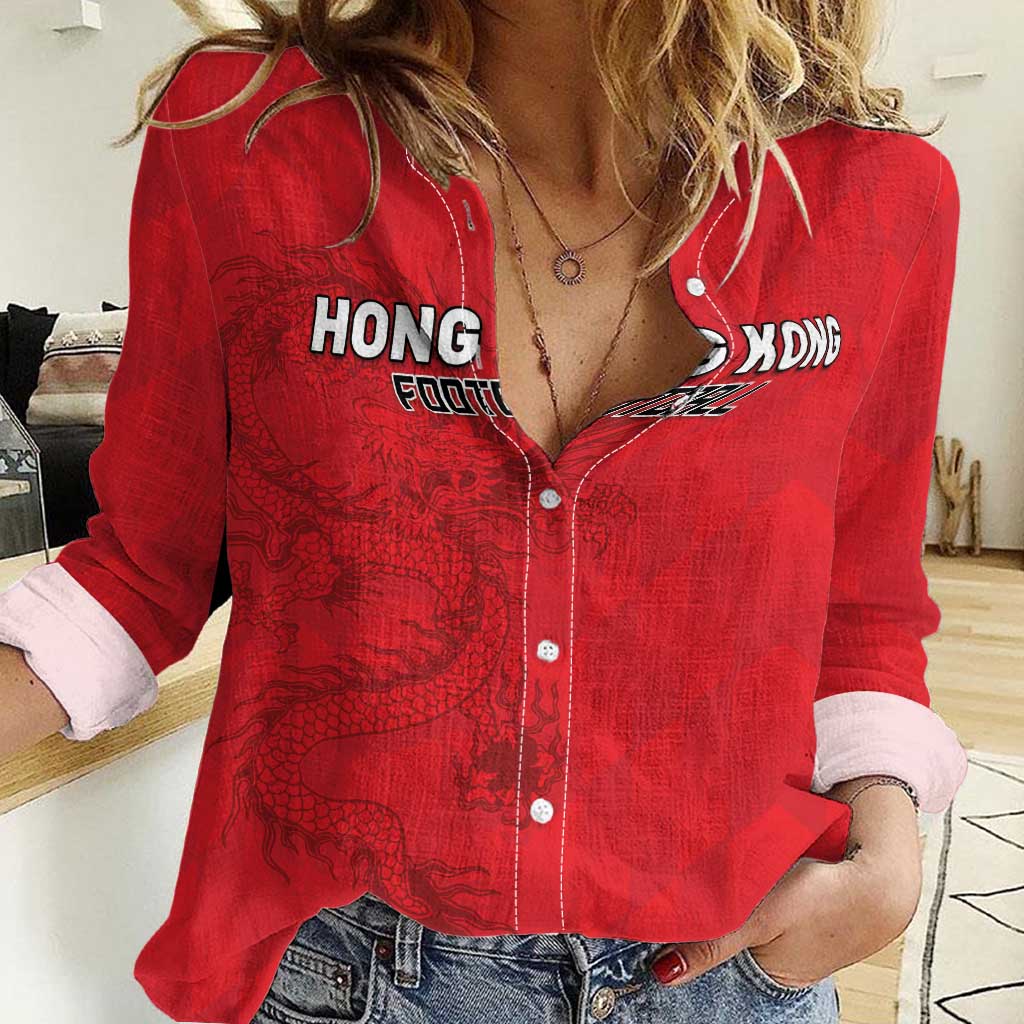 Custom Hong Kong Football Women Casual Shirt Go Champions - Wonder Print Shop