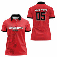 Custom Hong Kong Football Women Polo Shirt Go Champions - Wonder Print Shop