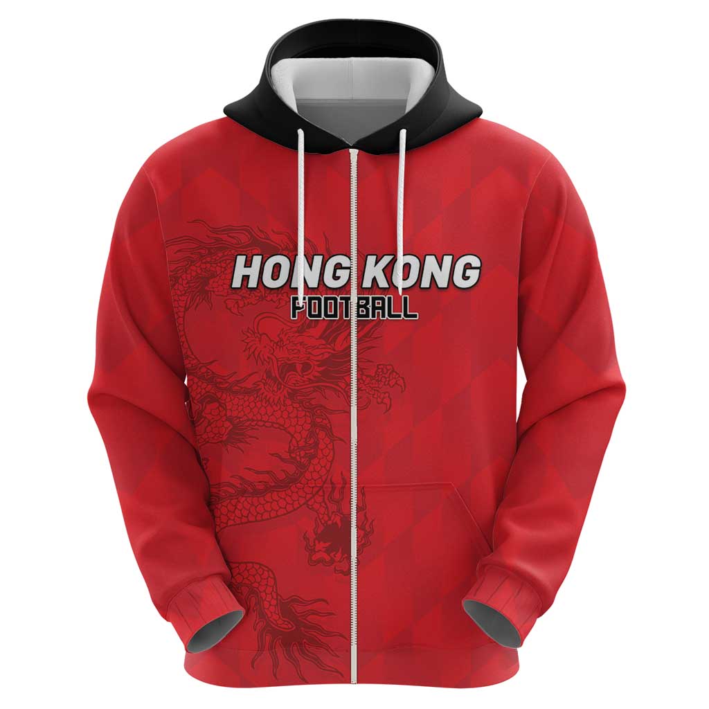 Custom Hong Kong Football Zip Hoodie Go Champions - Wonder Print Shop
